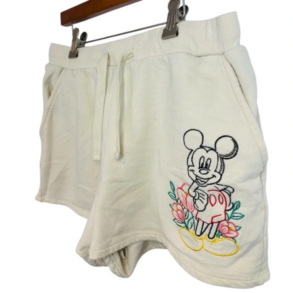 Disney Women's Athletic Shorts with Mickey Mouse Embroidery